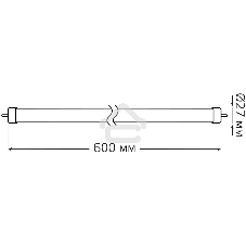 Лампа светодиодная Gauss Elementary T8 12Вт 4000К G13 1000лм 600мм стекло