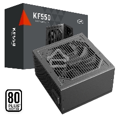 Блок питания PCCOOLER, 550W 80+ белый (ATX, ATX 2.4, Non-modular, 1x24(20+4)pin 550мм, 1xCPU*2 8(4+4)pin 610+150мм, 1xPCIe*2 8(6+2)pin 510+150мм, 2xSATA*3+MOLEX4pin*1 450+150+150+150мм, Active, 120x120мм, 140x150x86мм, APFC, OVP, SCP, OPP (140-160%, 2ms d