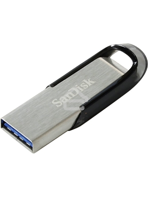 Флеш диск Sandisk 128Gb Cruzer Ultra Flair SDCZ73-128G-G46 USB3.0 серебристый/черный