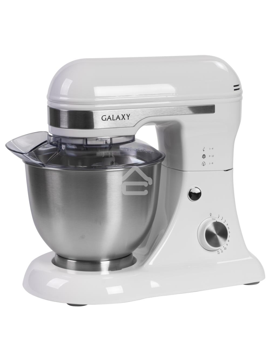 Миксер Galaxy Line GL 2230, белый, планетарный, 700 Вт, 12 скоростей