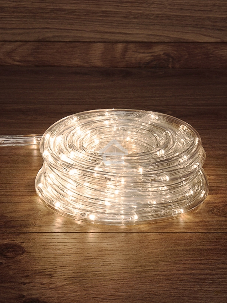 Дюралайт LED фиксинг (2W), 24 LED/м, теплый белый, 10 м