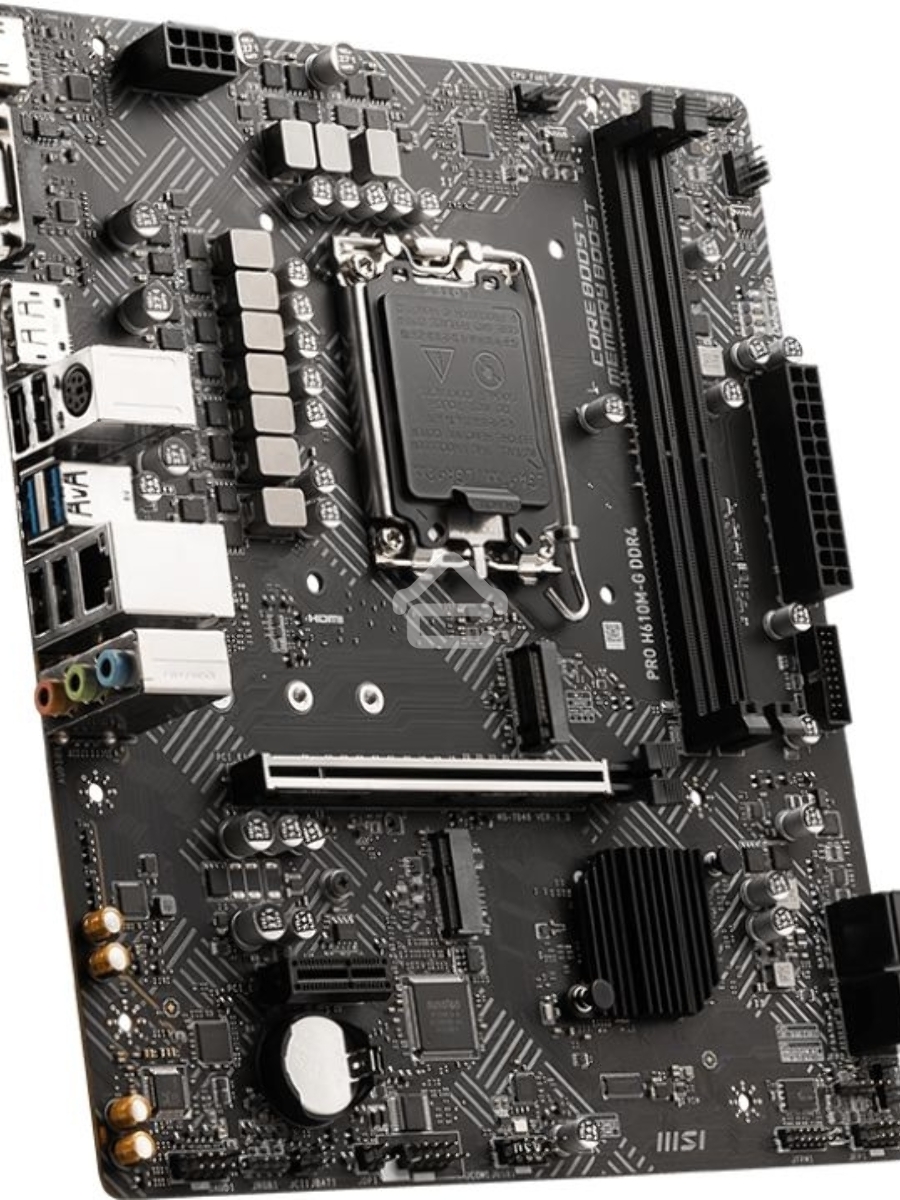 Материнская плата MSI PRO H610M-G, LGA 1700, Intel H610, 2xDDR5, 4xSATA, 1xM.2, 1xPCIe 4.0 x16, 1xPCIe 3.0 x1, 1xHDMI, 1xDP, 1xVGA, 1xRJ45 1Gb, 2xUSB-A 3.2 Gen 1, 4xUSB-A 2.0, 3x3.5мм, 7.1, mATX