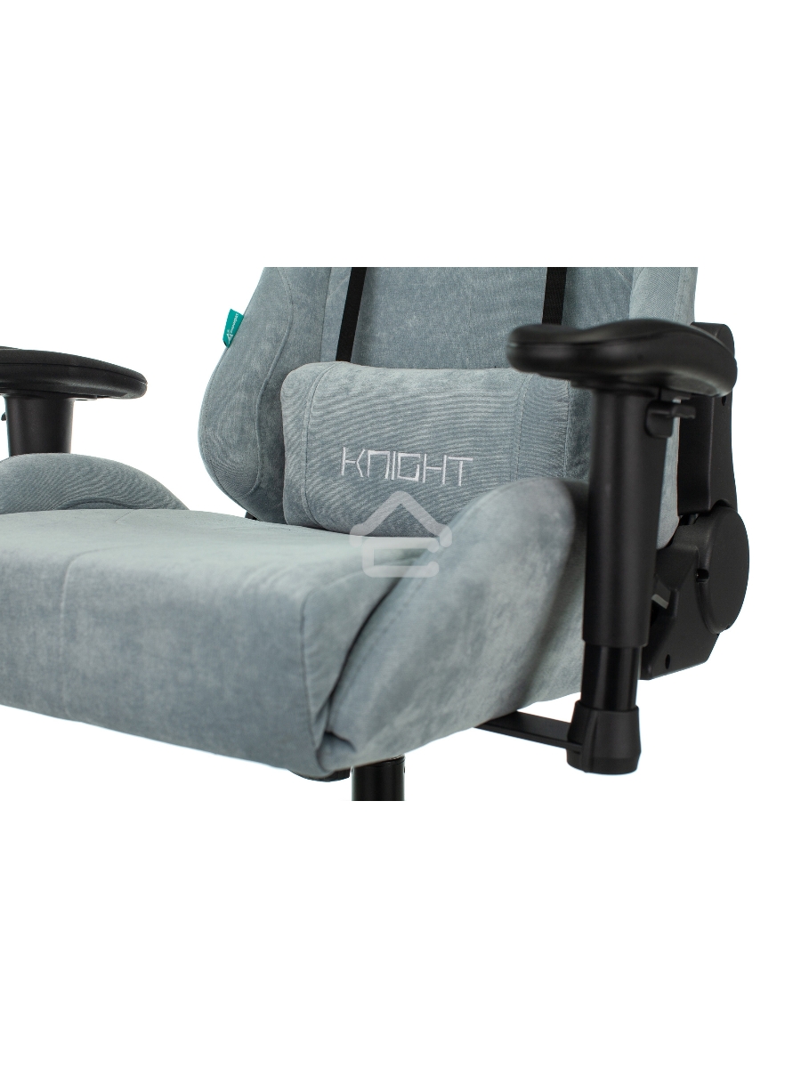 Кресло игровое Бюрократ VIKING KNIGHT LT28 FABRIC серо-голубой крестовина металл/пластик