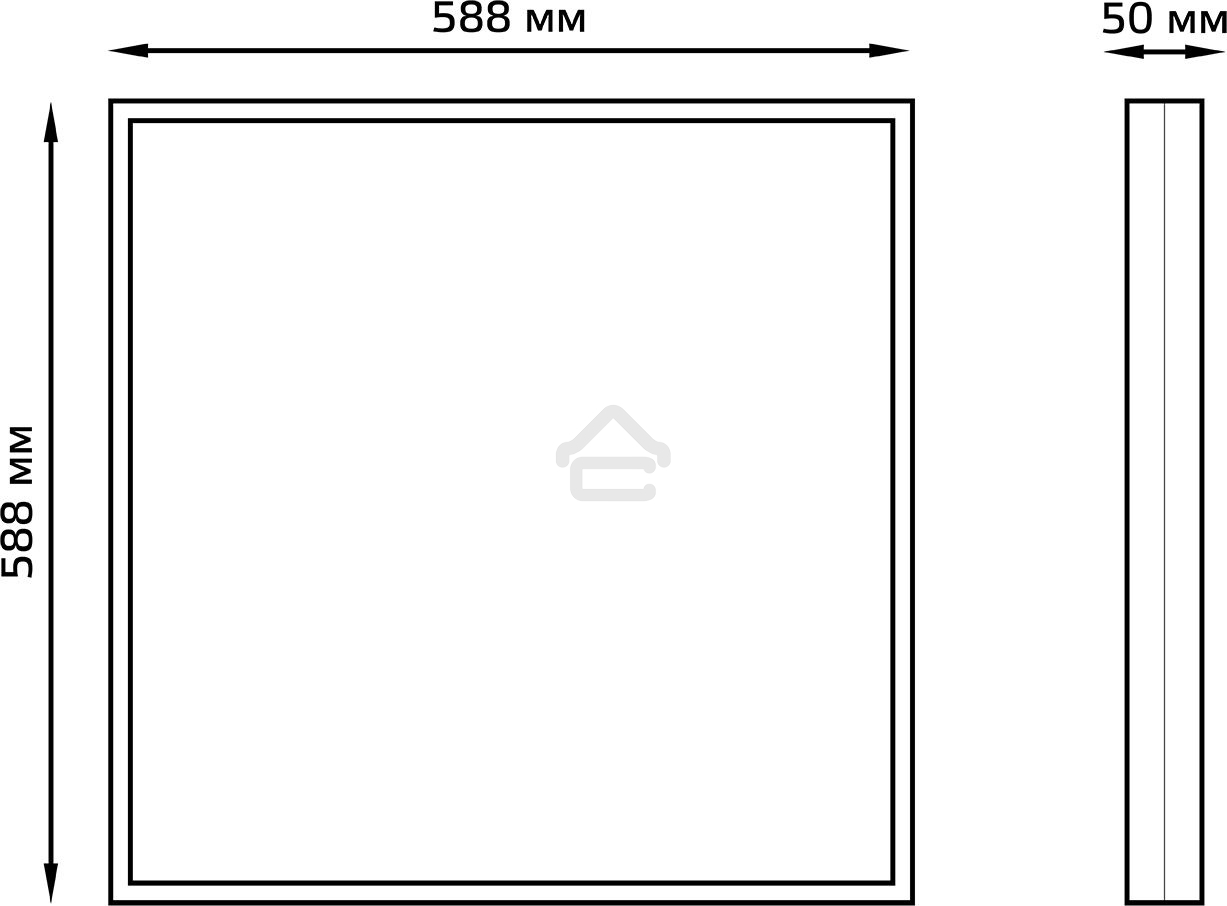 Светильник Gauss MiR G1-R3-00010-31GA3-2003550 30Вт 5000K белый