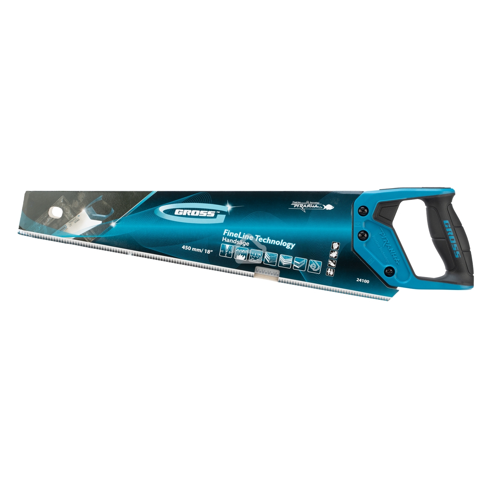 Ножовка Gross 24100 по дереву 450 двухкомпонентная рукоять