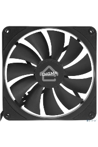 Вентилятор для корпуса Digma DFAN140PWM-1BK черный, 140 мм, 1500 об/мин, 28 дБ, 4 pin