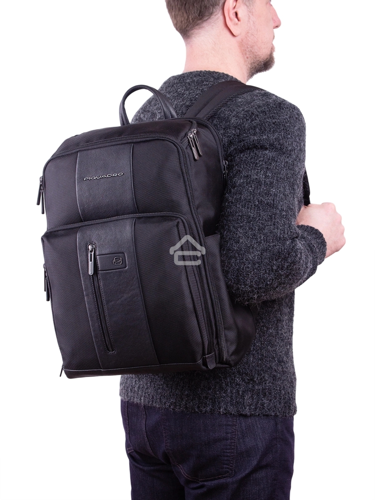 Рюкзак Piquadro Brief2 CA6648BR2/N черный нейлон/натур.кожа
