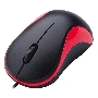 Мышь проводная Oklick 115S черный/красный, 1200 dpi, USB, кнопки - 3
