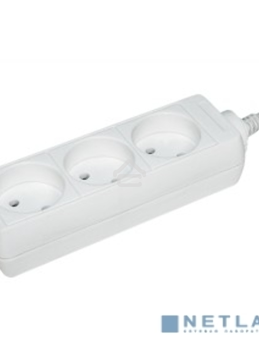 Удлинитель 3х1.5м без заземл. 10А IP20 У3 2P ИЭК WYP10-06-03-01-N