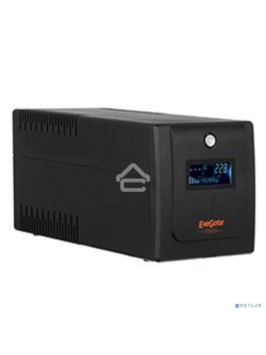 Источник бесперебойного питания ExeGate EP285579RUS SpecialPro Smart LLB-600.LCD.AVR.C13.RJ.USB <600VA/360W, LCD, AVR, 4*IEC-C13, RJ45/11, USB, Black>