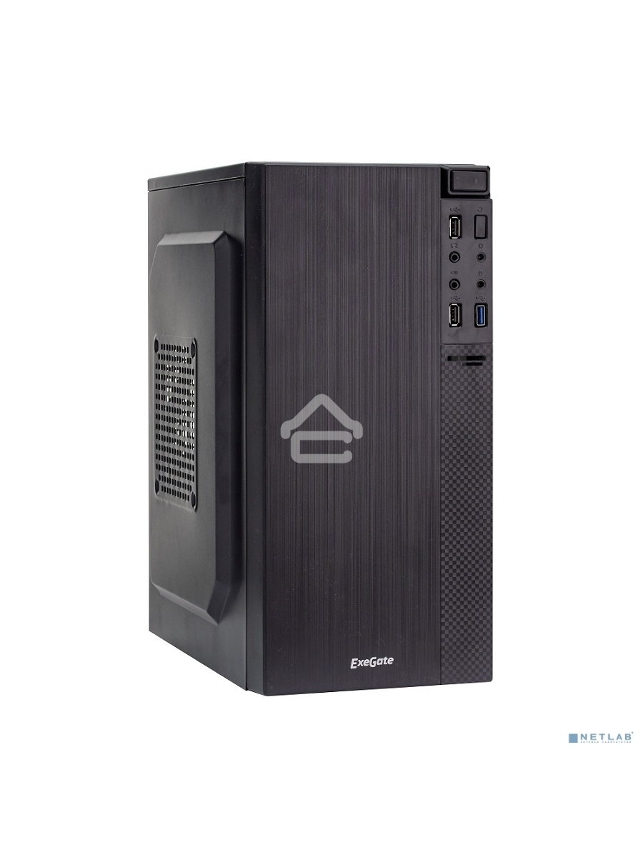 Корпус Minitower Exegate BAA-104U Black, mATX, <AAA400, 80mm>, 2*USB+1*USB3.0, Audio