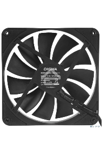 Вентилятор для корпуса Digma DFAN140PWM-1BK черный, 140 мм, 1500 об/мин, 28 дБ, 4 pin