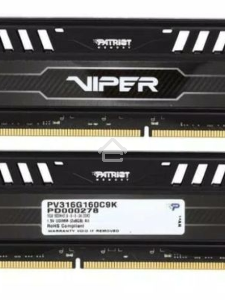 Оперативная память Patriot Viper 3, DDR3, 16GB (2x8 GB), 1600 MHz, CL9, DIMM, радиатор, черный