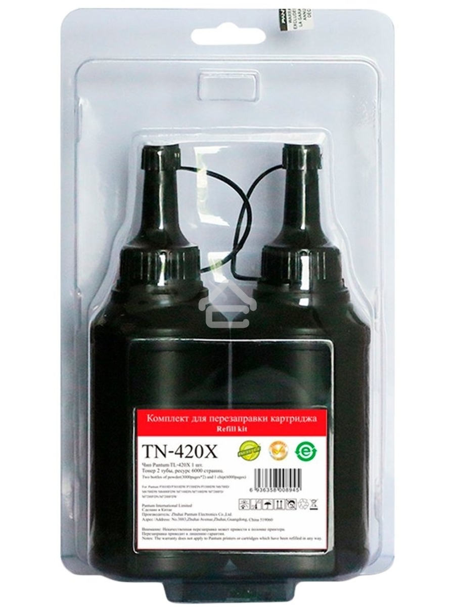 Заправочный комплект Pantum TN-420X, (чип + 2 тонера на 3000 стр.),для P3010/P3010/P3020/P3300/M6700/M6800/M7100/M7200/M7300 6k