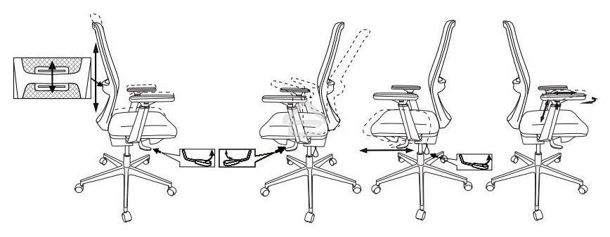 Кресло руководителя Бюрократ MC-915 черный TW-01 38-418 сетка/ткань, крестовина алюминий