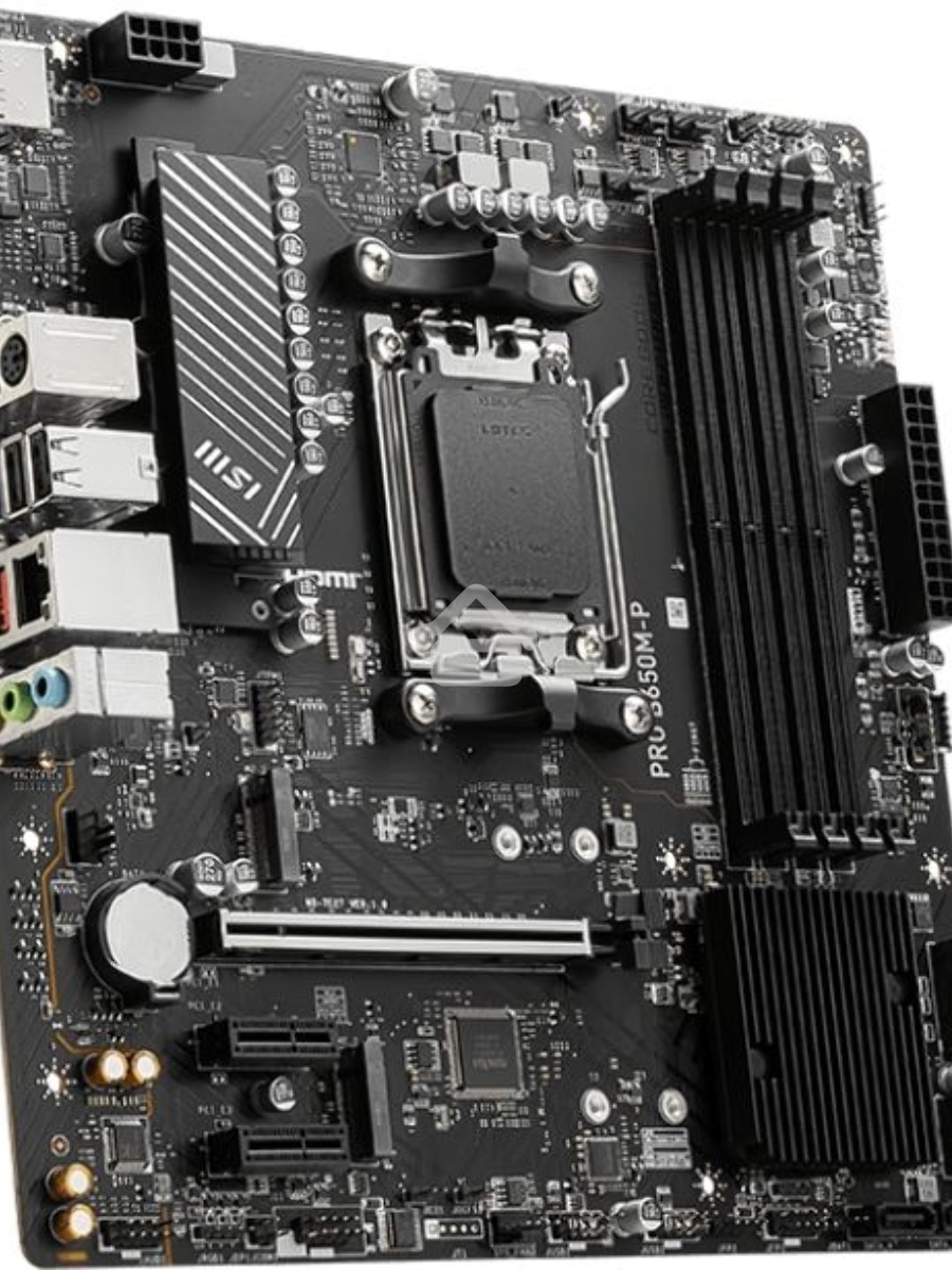 Материнская плата MSI PRO B650M-P, AM5, AMD B650, 4xDDR5, 4xSATA, 2xM.2, 1xPCI-E 4.0 x16, 2xPCI-E 4.0 x1, 1xHDMI, 1xDP, 1xVGA, 1x2.5Gb LAN, 2xUSB 3.2 Gen 1, 2xUSB 3.2 Gen 2, 3x3.5 мм, 7.1, Micro-ATX