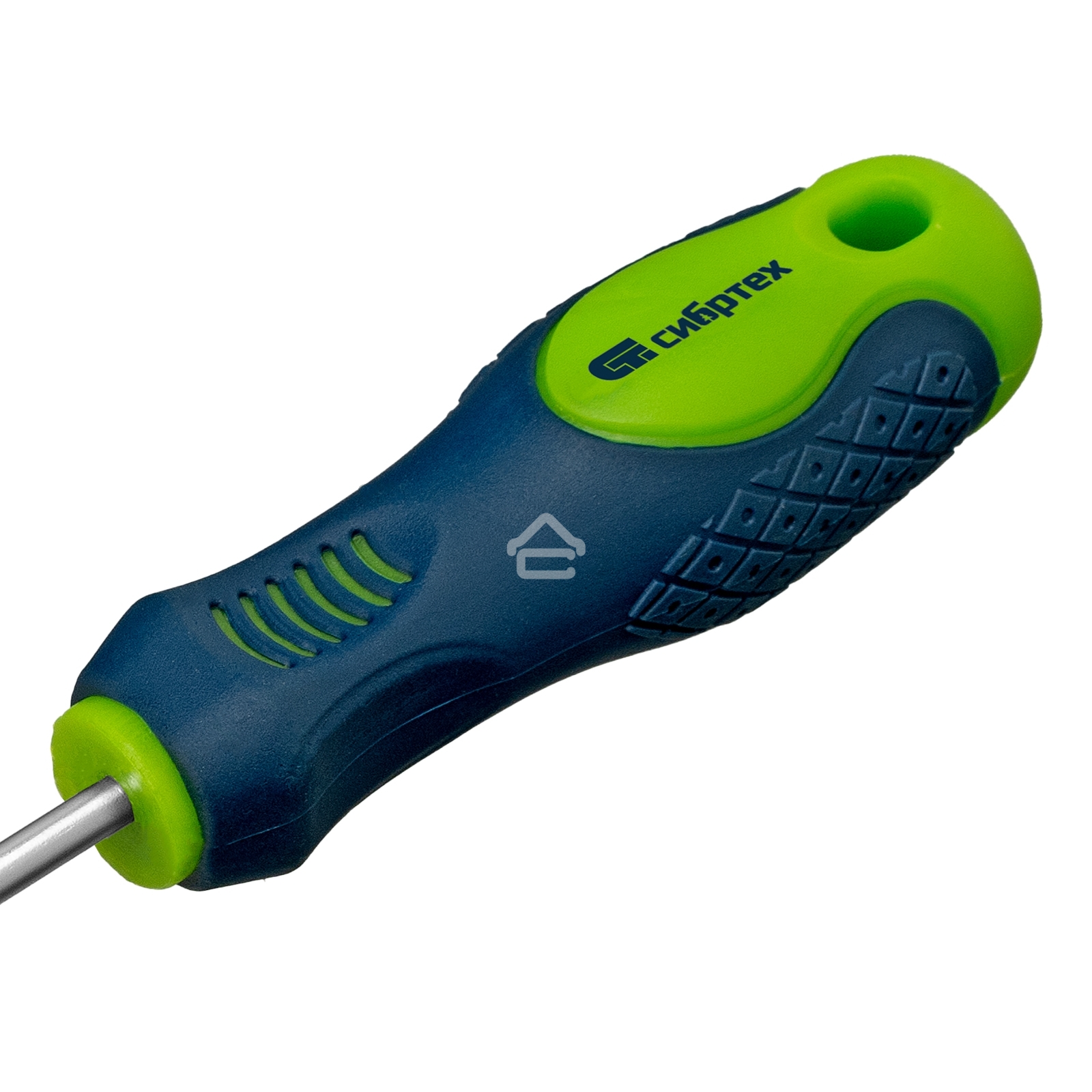 Отвертка, SL4,0 х 100 мм, CrV, двухкомпонентная рукоятка Сибртех