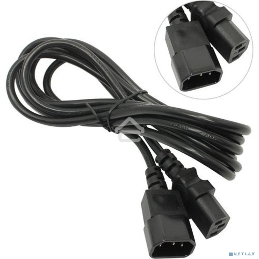 Кабель монитор-компьютер (UPS->уст-во) ExeGate Special EC-3S (С13->С14) 3x0.75, CCA, 3м