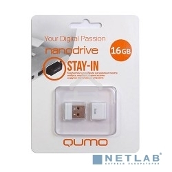 Флешка USB QUMO 16Gb, NANO QM16GUD-NANO-W белый