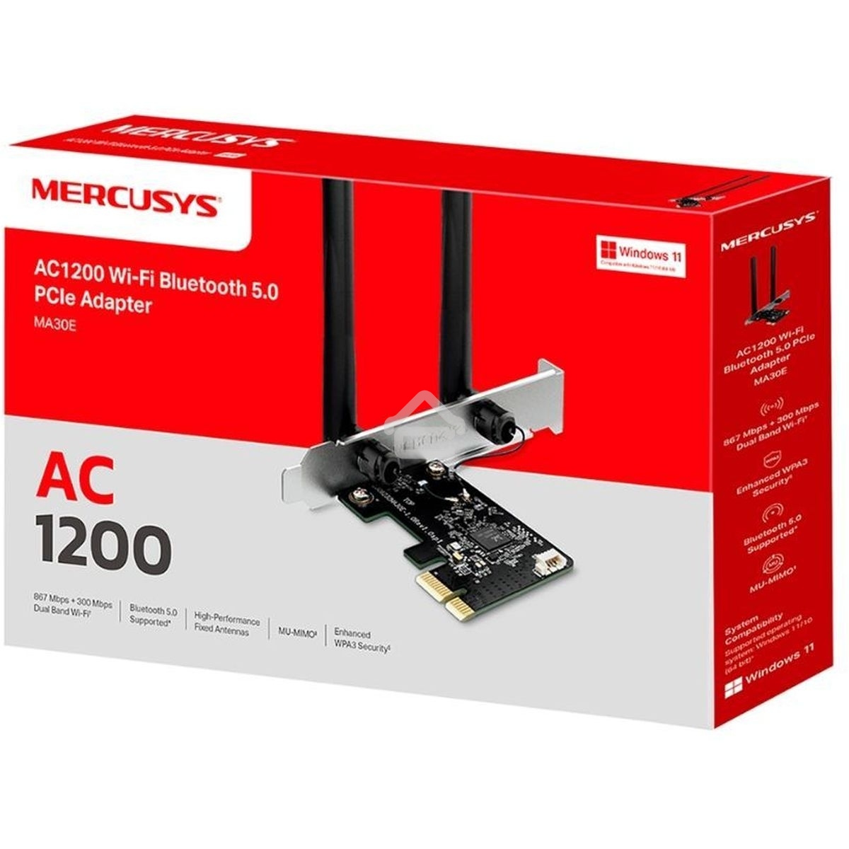 Wi-Fi  Bluetooth PCI Адаптер Mercusys AC1200 Dual-Band Wi-Fi Bluetooth  PCI Express Adapter