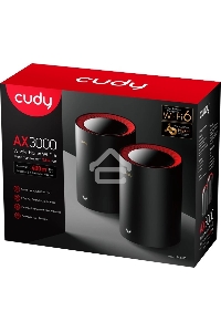 Бесшовный Mesh роутер Cudy M3000(2-PACK) AX3000 10/100/1000/2500BASE-T, белый (упак.:2шт)