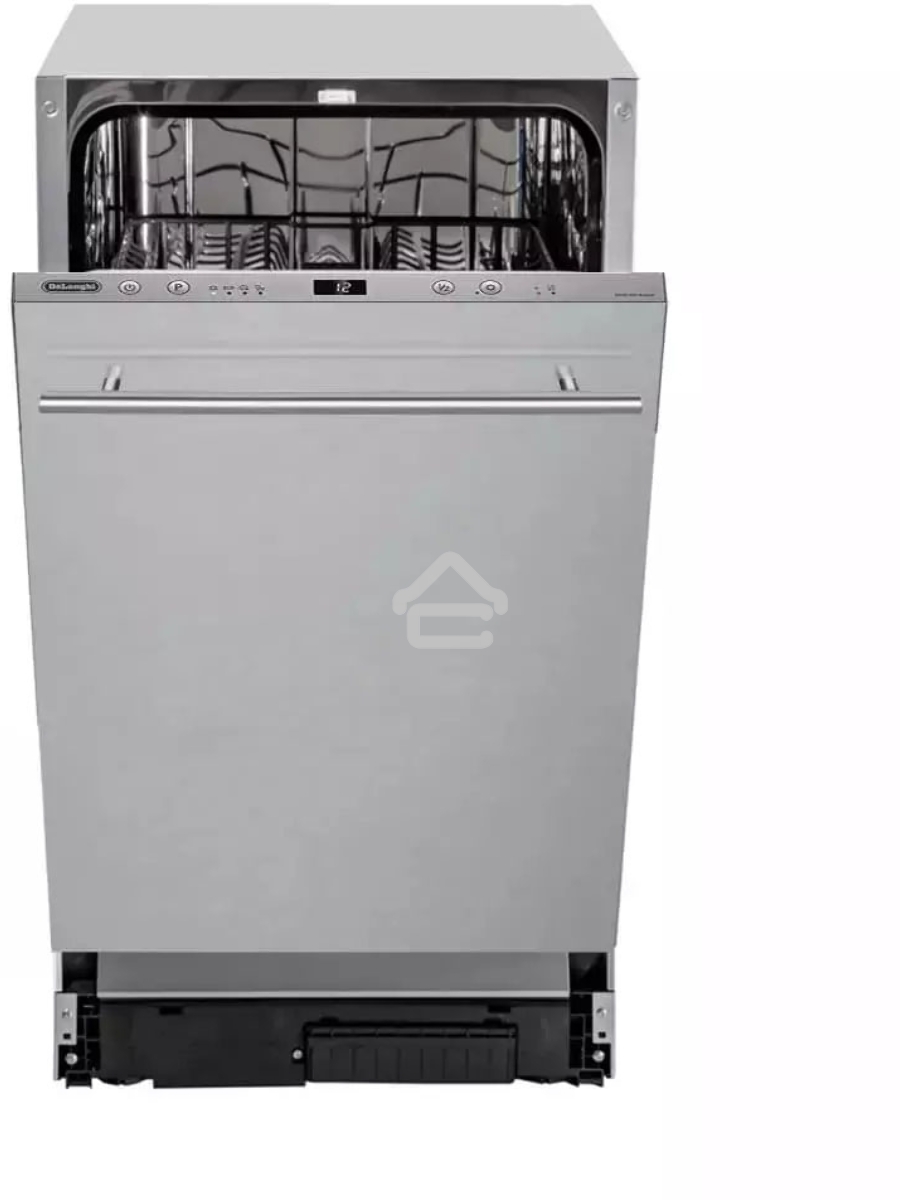 Встраиваемая посудомоечная машина DeLonghi DDW 06S Basilia, серебристый, 44.8 см, 9 компл., 49 дБ, класс A++