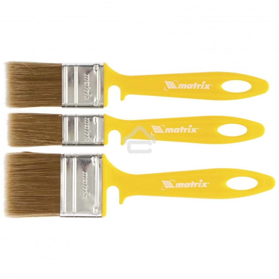 Набор кистей Matrix для лаков, 25 мм, 35 мм, 50 мм, искусственная щетина, пластиковая рукоятка 83367