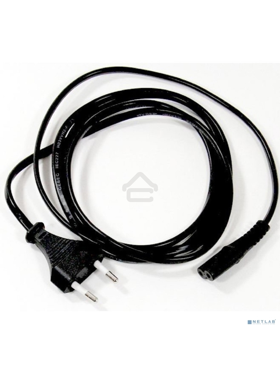 Кабель для аудио-видео техники IEC-320-C7--розетка 220V, 2-pin, 1,8м , медь, VCOM