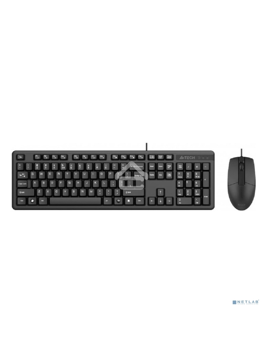 Клавиатура + мышь A4Tech KK-3330S клав:черный мышь:черный USB