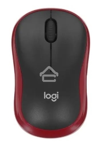 Мышь беспроводная Logitech M185, красный, 1000 dpi, радиоканал, USB, кнопки - 3