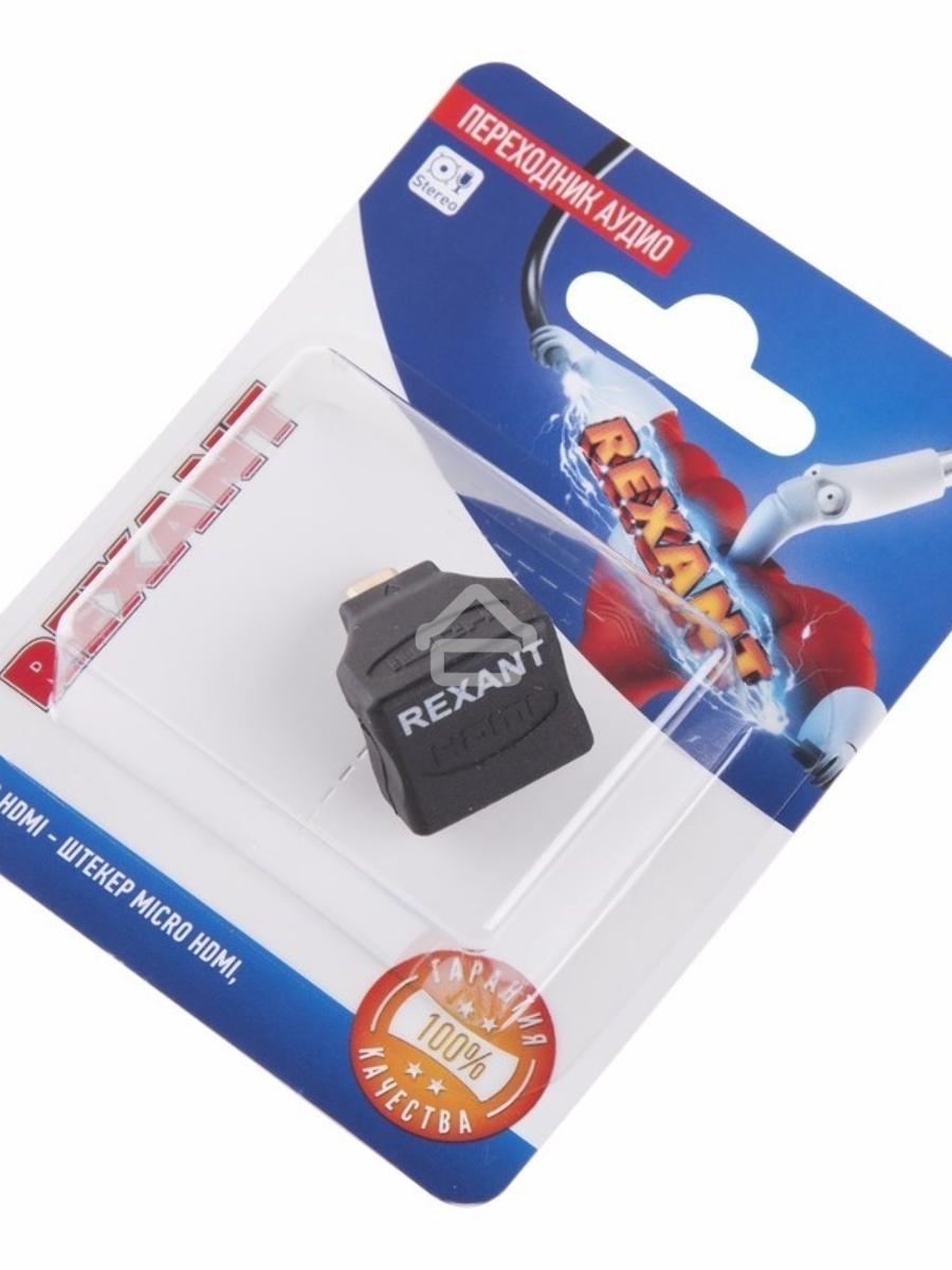 Переходник аудио (гнездо HDMI - штекер micro HDMI), угловой, 1шт. Rexant