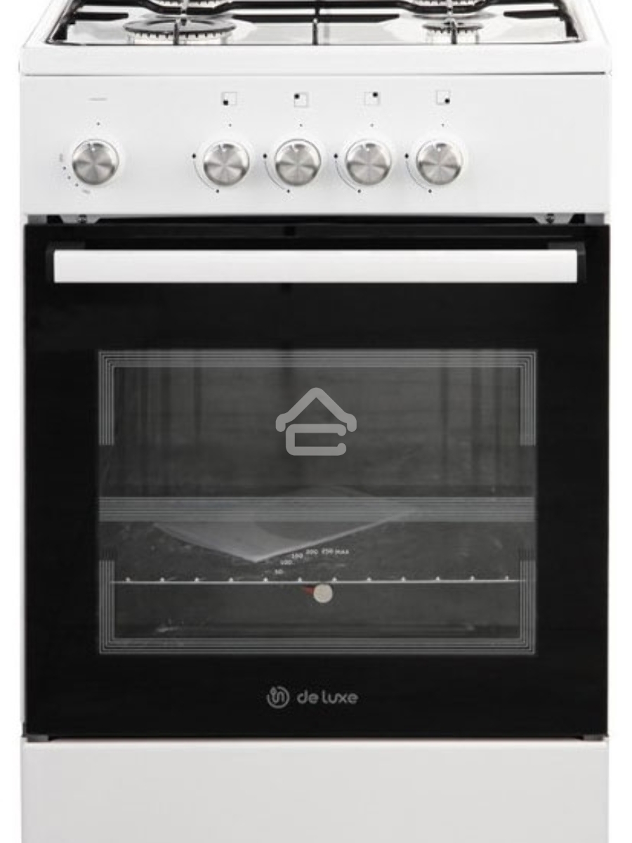 Плита газовая De Luxe 5040.48Г (Щ) белый, конфорок 4 шт, духовка 43 л, 50 см x 85 см x 50 см