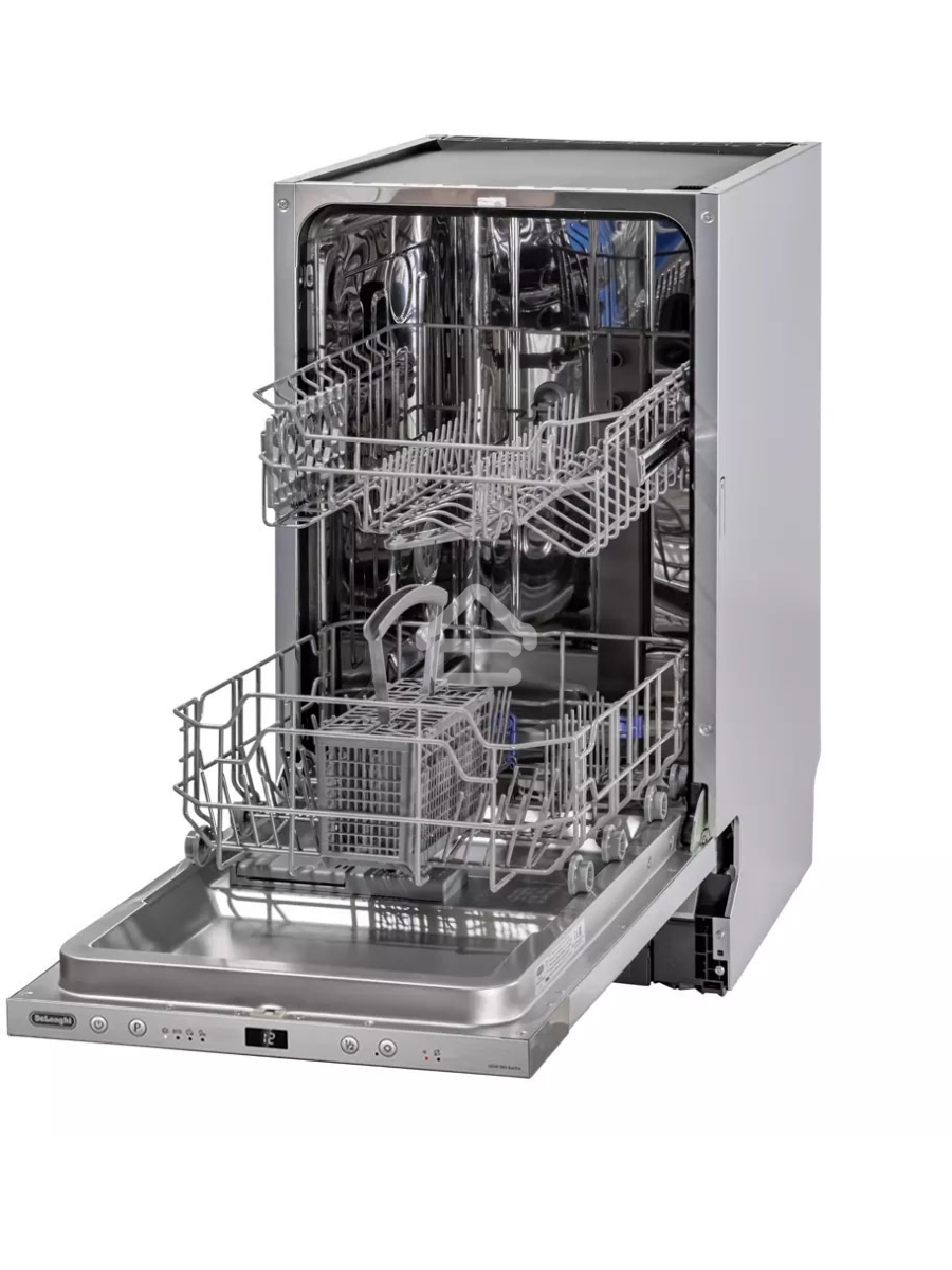 Встраиваемая посудомоечная машина DeLonghi DDW 06S Basilia, серебристый, 44.8 см, 9 компл., 49 дБ, класс A++