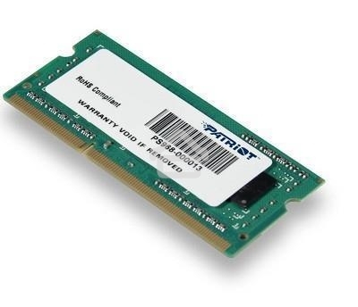 Оперативная память Patriot, DDR3, 4GB (1x4 GB), 1600 MHz, CL11, SO-DIMM