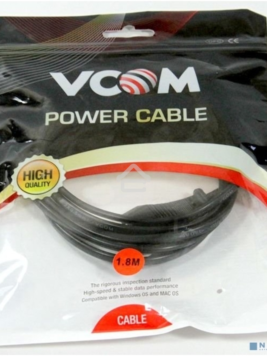 Кабель для аудио-видео техники IEC-320-C7--розетка 220V, 2-pin, 1,8м , медь, VCOM