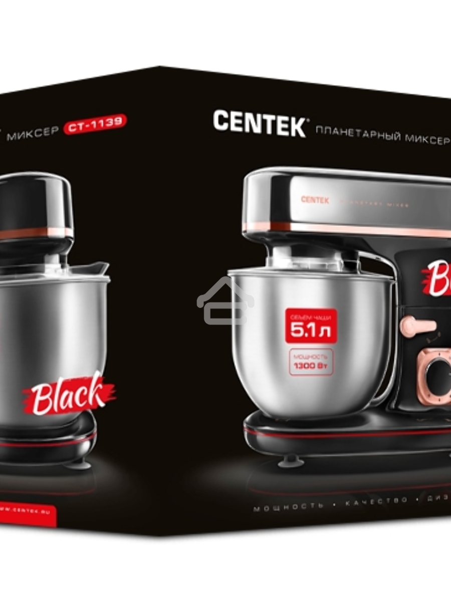 Миксер Centek CT-1139 черный/хром