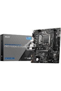 Материнская плата MSI PRO H610M-G DDR4, LGA 1700, Intel H610, 2xDDR4, 4xSATA, 1xM.2, 1xPCIe 4.0 x16, 1xPCIe 3.0 x1, 1xHDMI, 1xDP, 1xVGA, 1xRJ45 1Gb, 2xUSB-A 3.2 Gen 1, 4xUSB-A 2.0, 3x3.5мм, 7.1, mATX