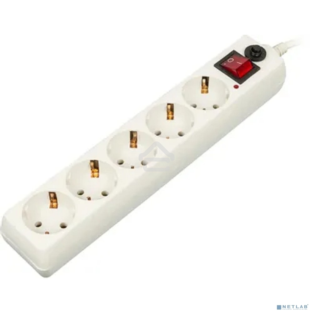 Сетевой фильтр BURO Сетевой фильтр, 5 розеток, 3 метра, (500SH-3-W), белый 992290