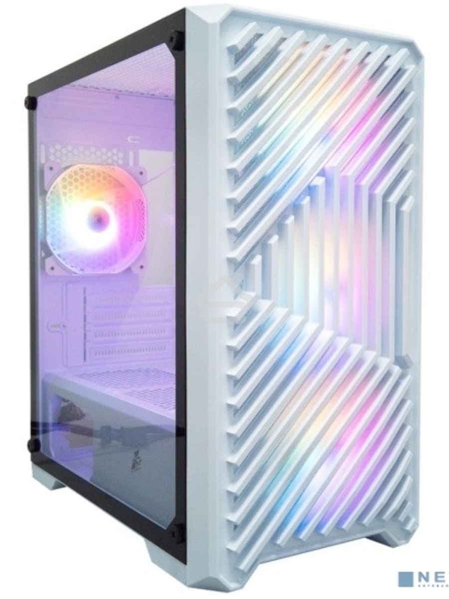 Компьютерный корпус 1STPLAYER TRILOBITE T5 White / mATX, TG / 4x120mm LED fans inc. / T5-WH-4F1-W