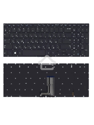 Клавиатура для ноутбука Samsung NP670Z5E-X01, черная с подсветкой