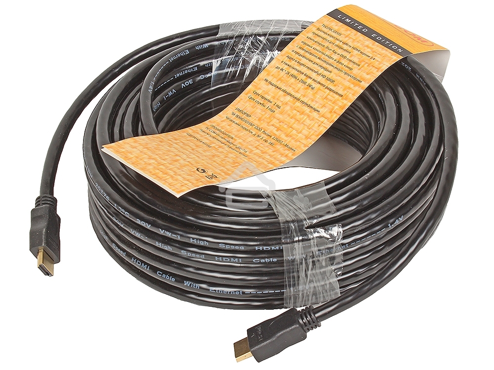Кабель цифровой TV-COM HDMI19M to HDMI19M, V1.4+3D, 20m CG150S-20M
