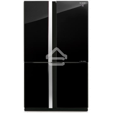 Холодильник Sharp SJGX98PBK черный трехкамерный 394/211 л морозилка снизу