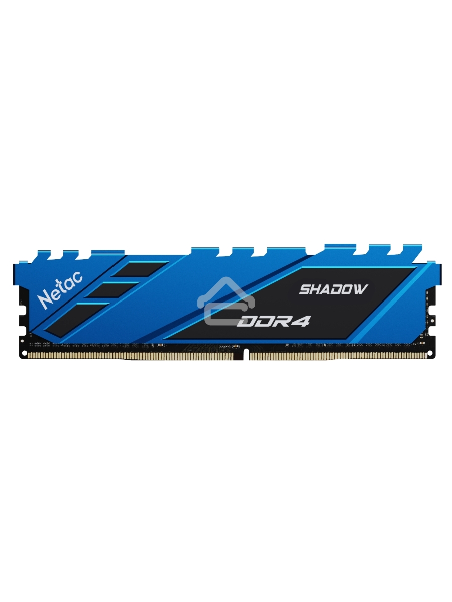 Оперативная память NETAC Shadow, DDR4, 8GB (1x8GB), 3600MHz, CL18, DIMM, с радиаторами, синий