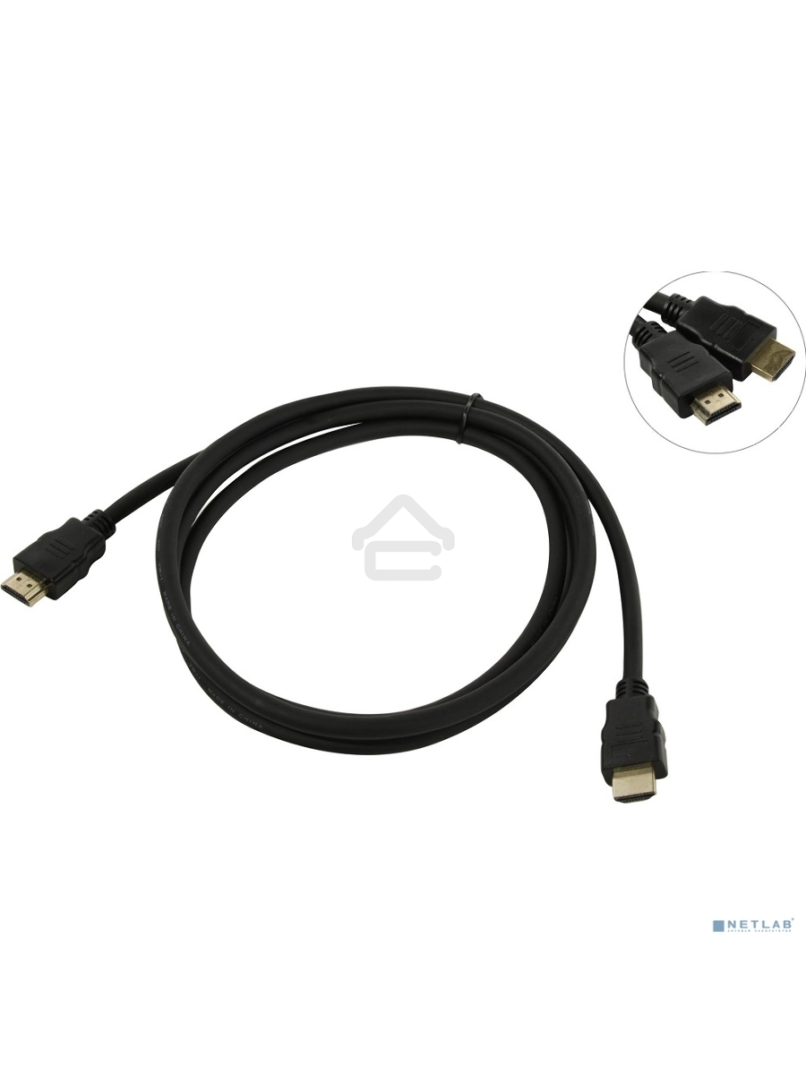Кабель HDMI ExeGate EX287730RUS EX-CC-HDMI2-1.8 (19M/19M, v2.0, 1,8м, 4K UHD, Ethernet, позолоченные контакты)