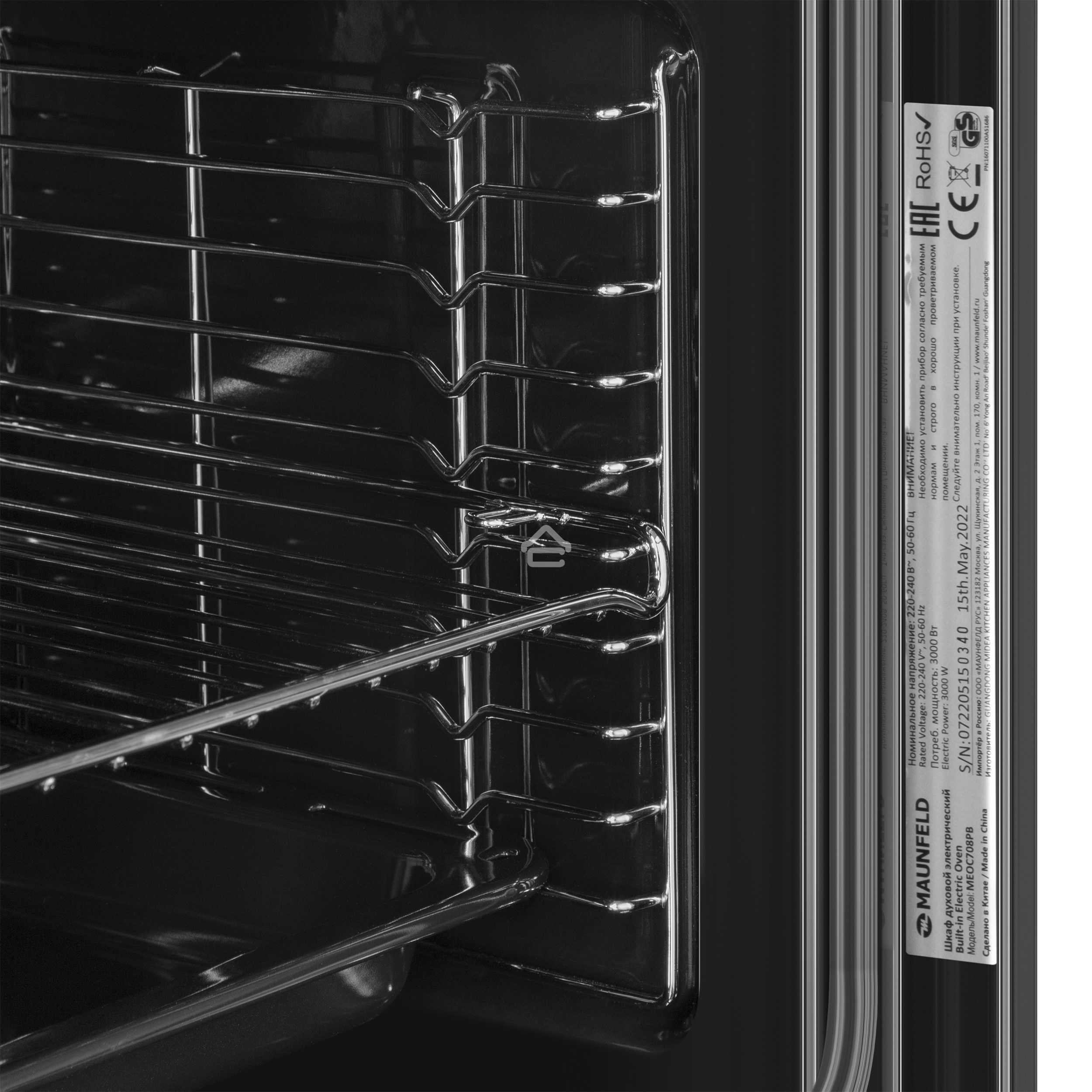 Шкаф духовой электрический Maunfeld MEOC708PB, встраиваемый