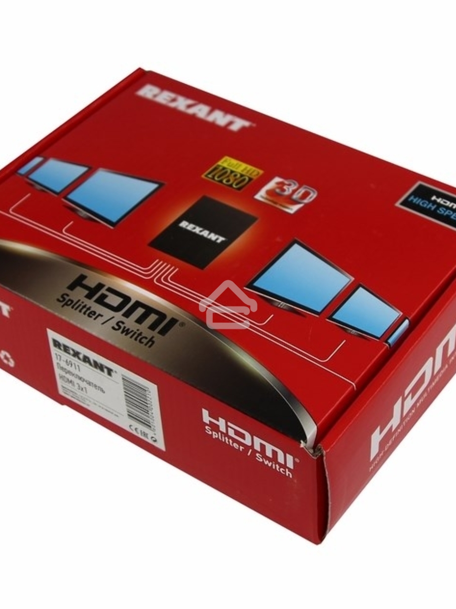 Переключатель HDMI 3 х 1, металл Rexant