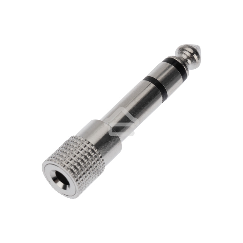 Переходник штекер Rexant стерео 6,3 мм - гнездо стерео 3,5 м м, металл