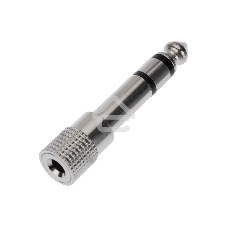 Переходник штекер Rexant стерео 6,3 мм - гнездо стерео 3,5 м м, металл