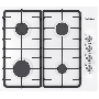 Газовая варочная панель Darina 1T1 BGM341 11 W, белая