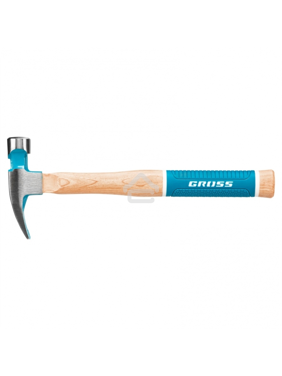 Молоток-гвоздодер,280 г, угол 75, магнит, обрезиненная рукоятка AMERICAN HICKORY GROSS